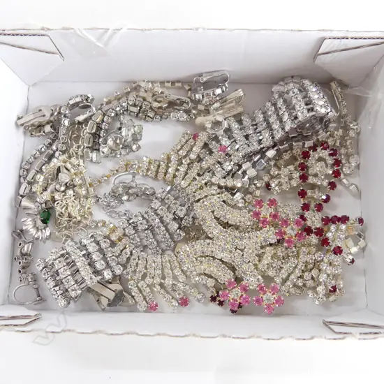 ASSORTED DIAMANTE' NECKLACE AND EARRINGS ETC