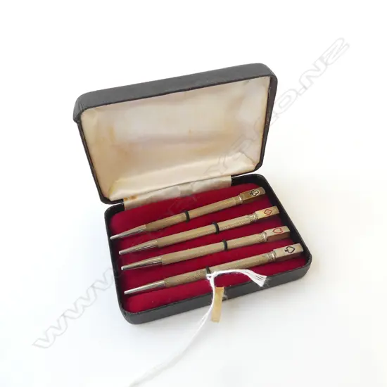 SET 4 STG SILVER BRIDGE PENCILS L.85mm CASED