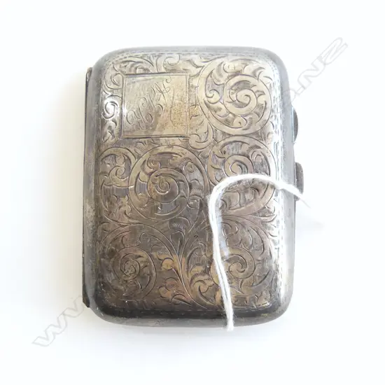 BIRMINGHAM 1924 SILVER ENGRAVED CIGARETTE CASE 52.7gms