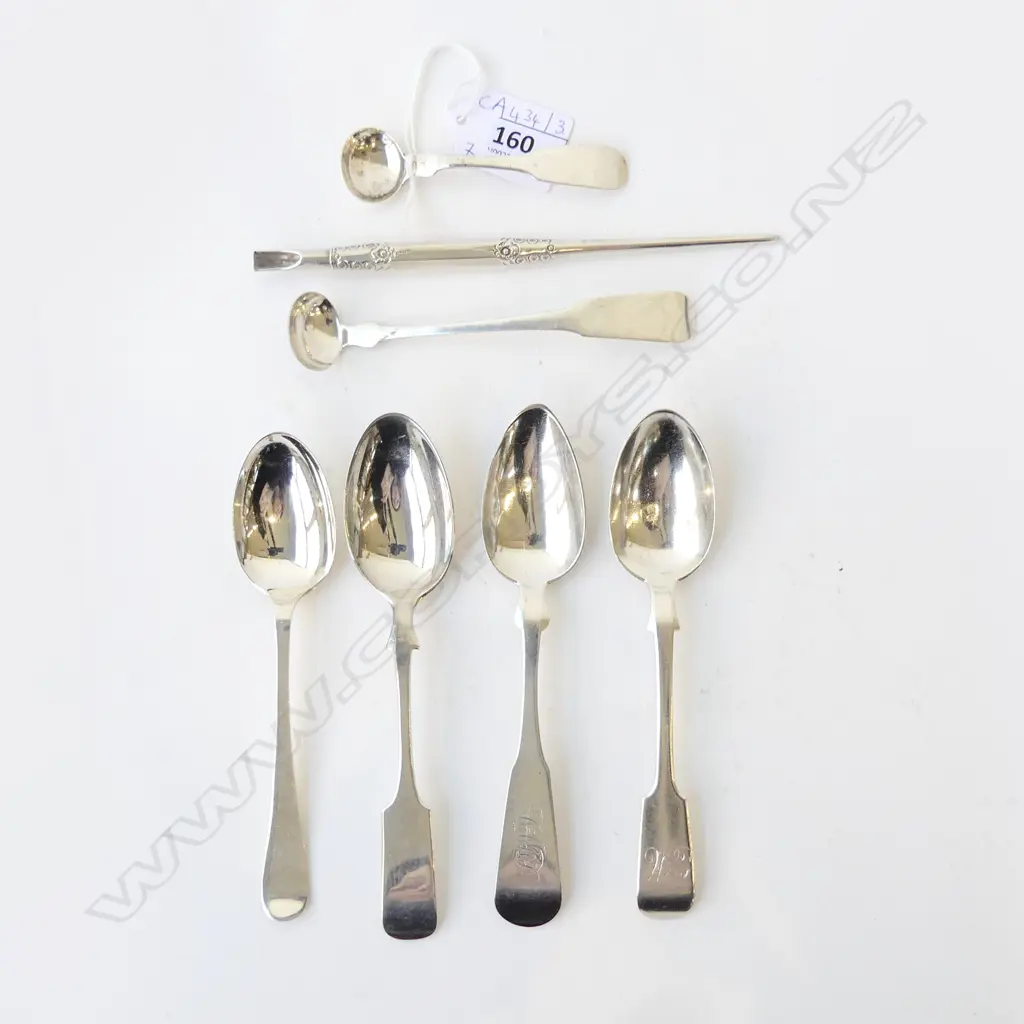 7 PCES STG. SILVER; 4 TEASPOONS ETC 114gms Image 1++