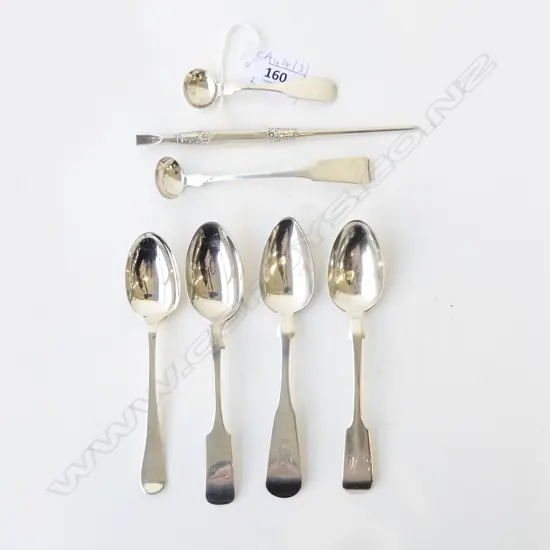 7 PCES STG. SILVER; 4 TEASPOONS ETC 114gms