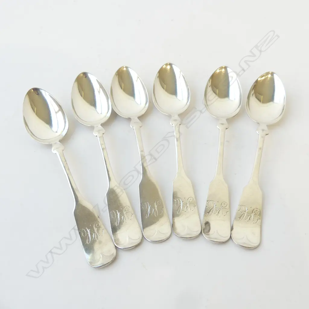 6 STERLING SILVER TEAPOONS 137gms Image 1++