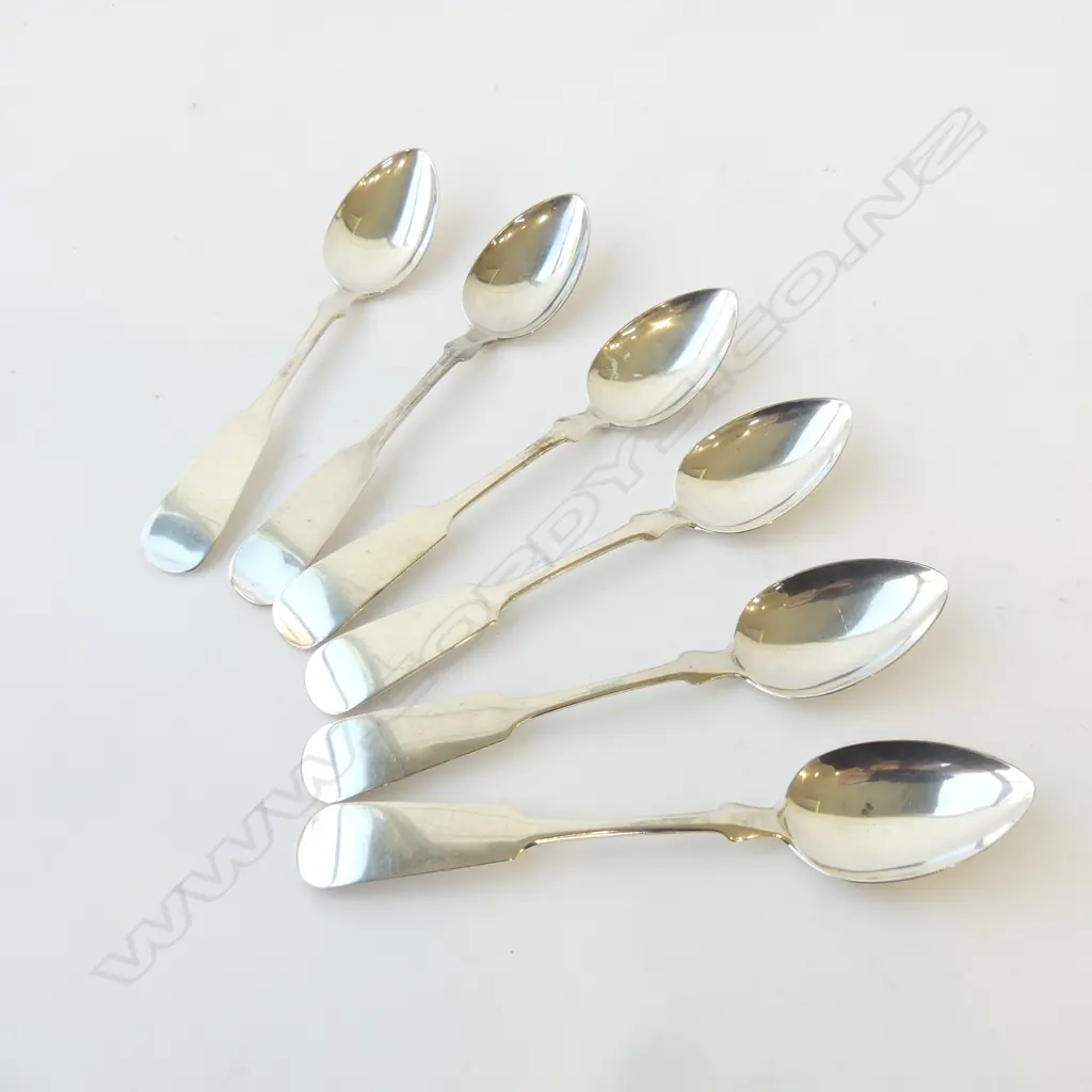 6 SILVER TEASPOONS 136gms Image 1++
