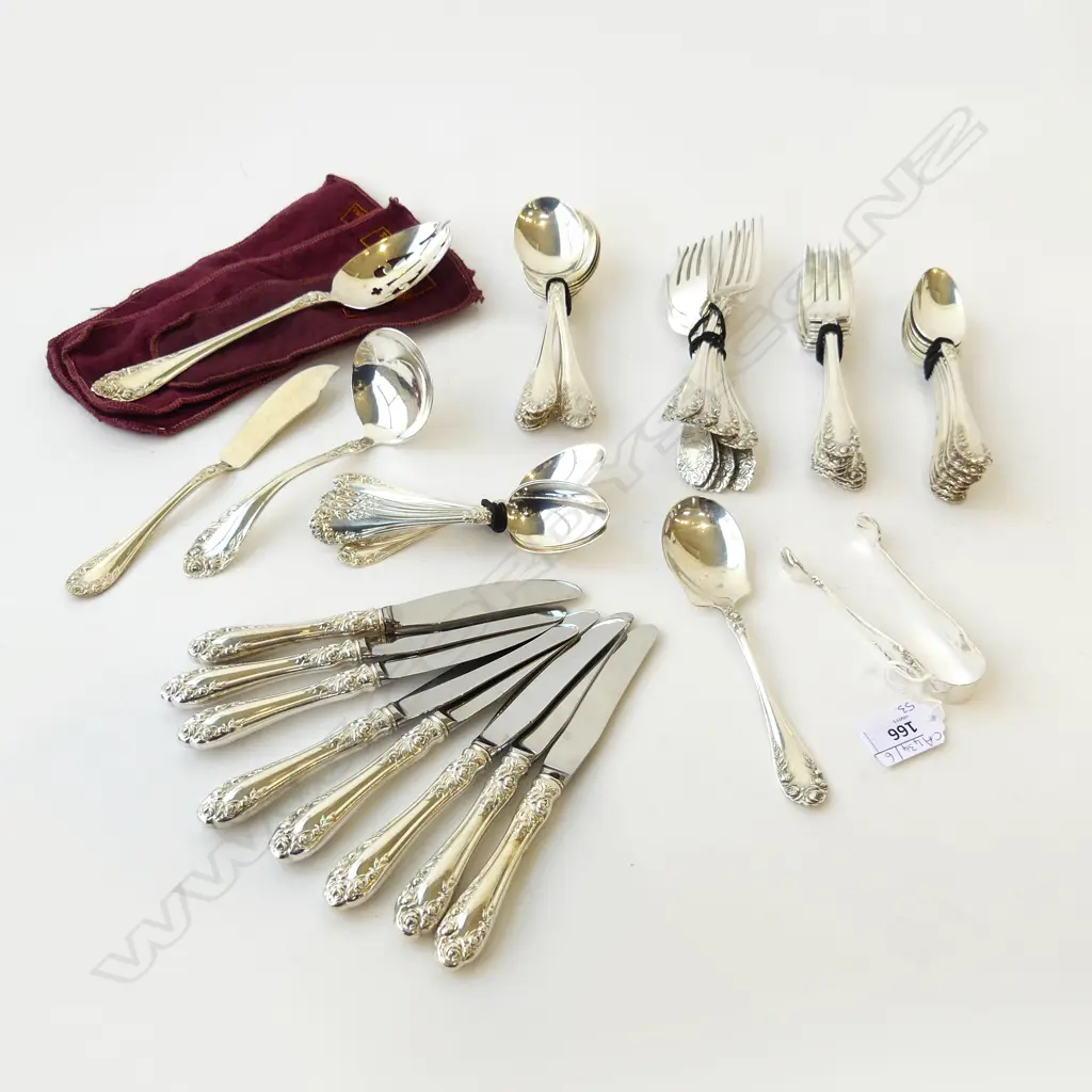 53 PCE NORTHUMBRIA STERLING SILVER CUTLERY SET 1526gms... Image 1++