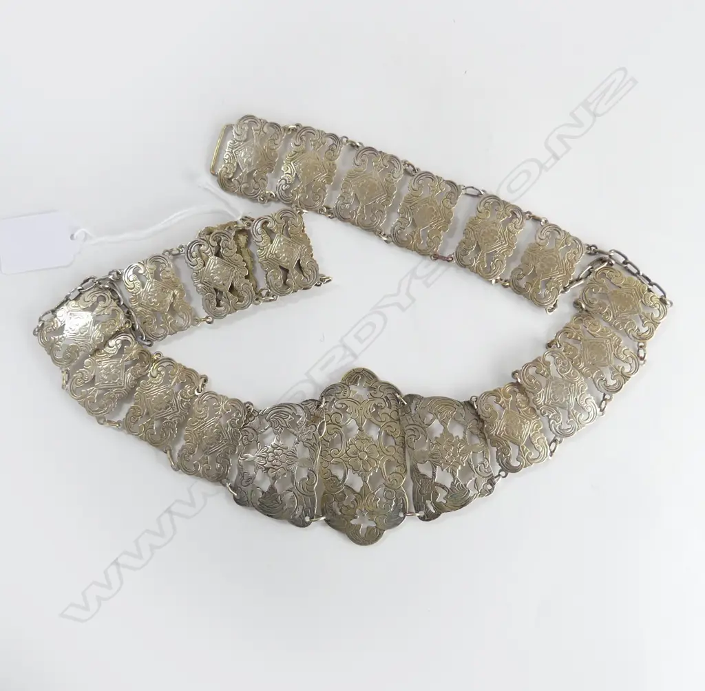 EPNS SILVER PLATE VICTORIAN FANCY BELT 74MM LONG Image 1++