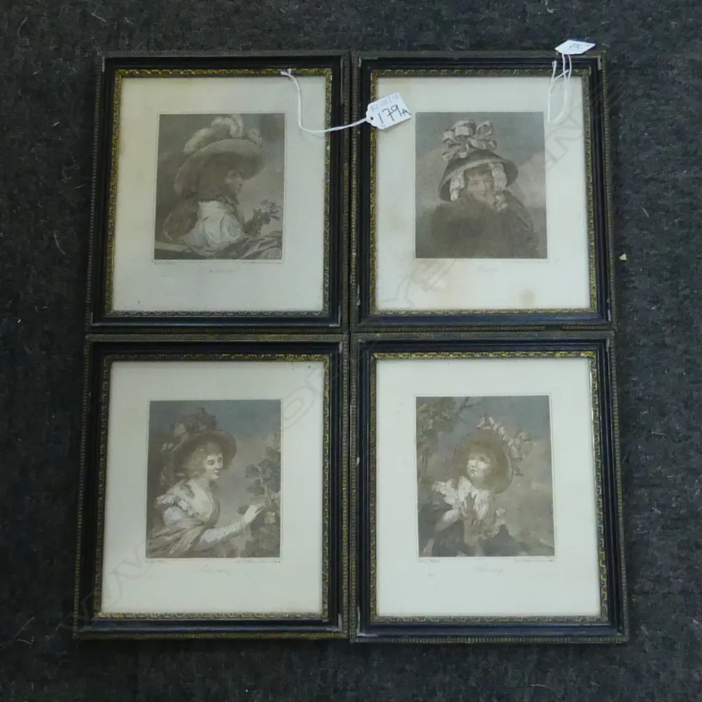 4 BARTOLOZZI 4 SEASONS PRINTS; 240x210mm overall size Image 1++