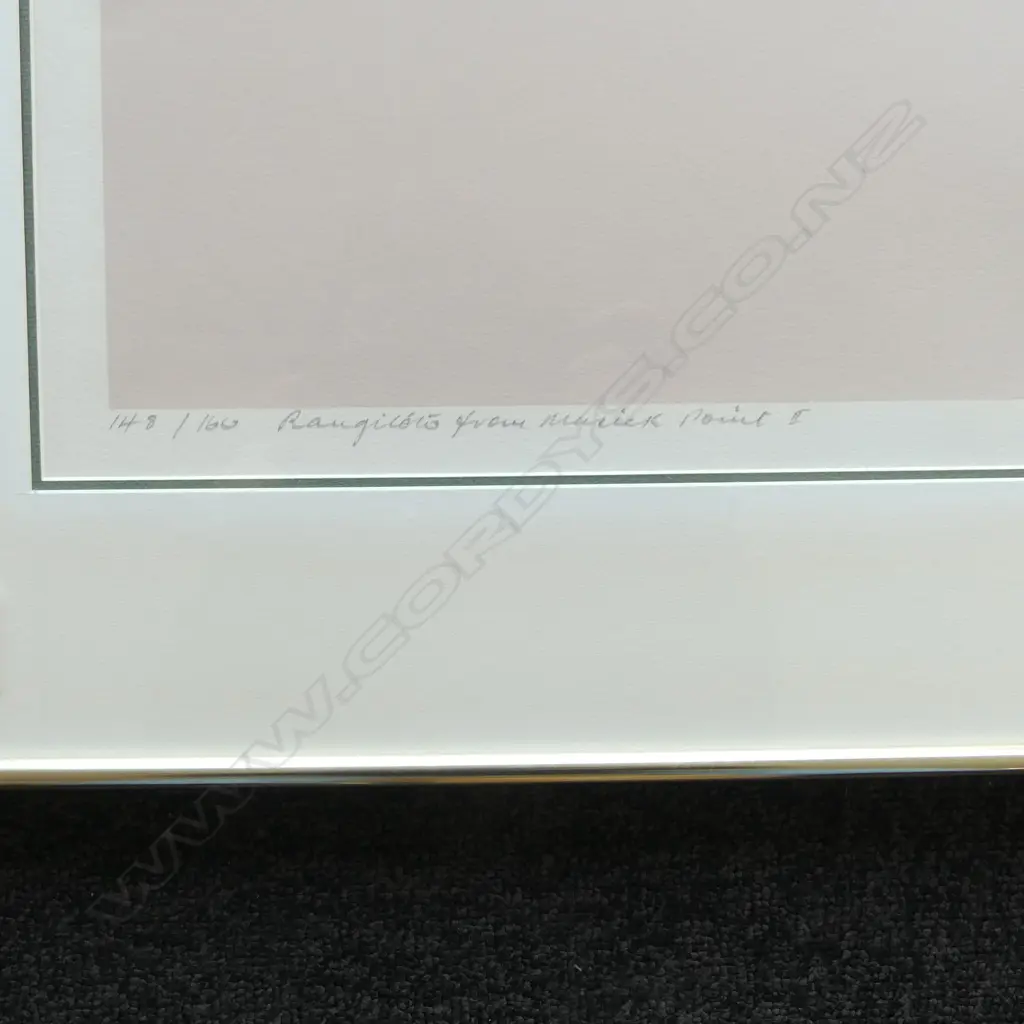 MALCOLM WARR NUMBERED PRINT RANGATOTO FROM MUSICK POINT H720 L960MM Image 1++