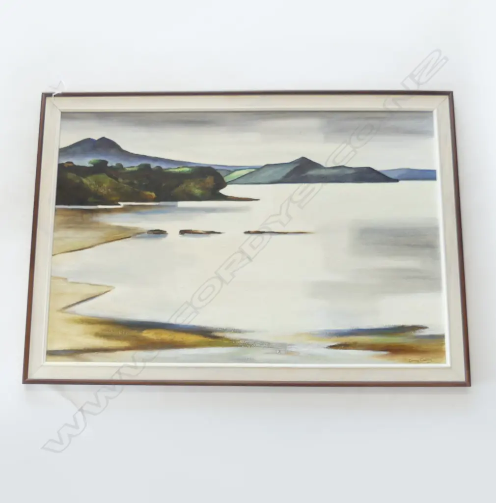 OIL ON BOARD MUSICK POINT & BROWNS ISLAND SIGNED  ISMAY CAULING H620 L1000 Image 1++