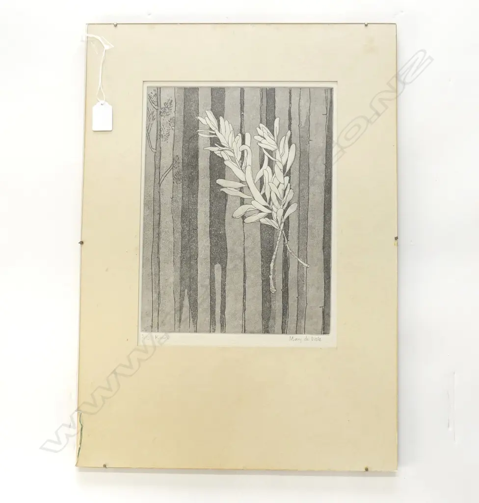 NUMBERED 2/10 KAURI PRINT BY MARY DE LISLE H540 L380MM Image 1++