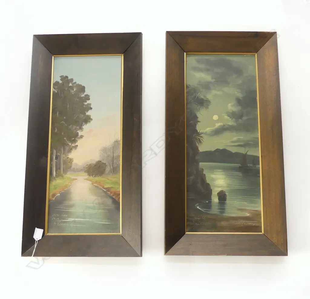 PR VINTAGE OILS RANATOTO ISLAND & AVON RIVER SIGNED PAUL WREN H730 L360MM Image 1++