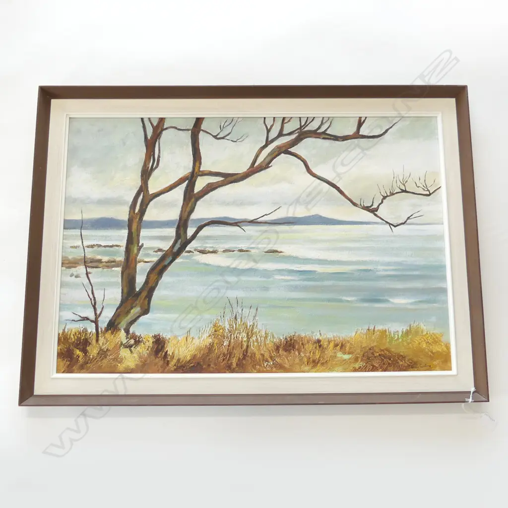 OIL ON BOARD GISBOURNE COAST SIGNED ISMAY CAULING Image 1++