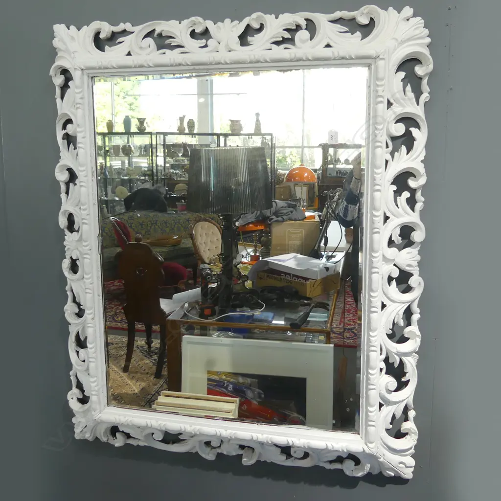 LG MIRROR; ANTIQUE WHITE PAINTED FRAME 1190x980mm Image 1++