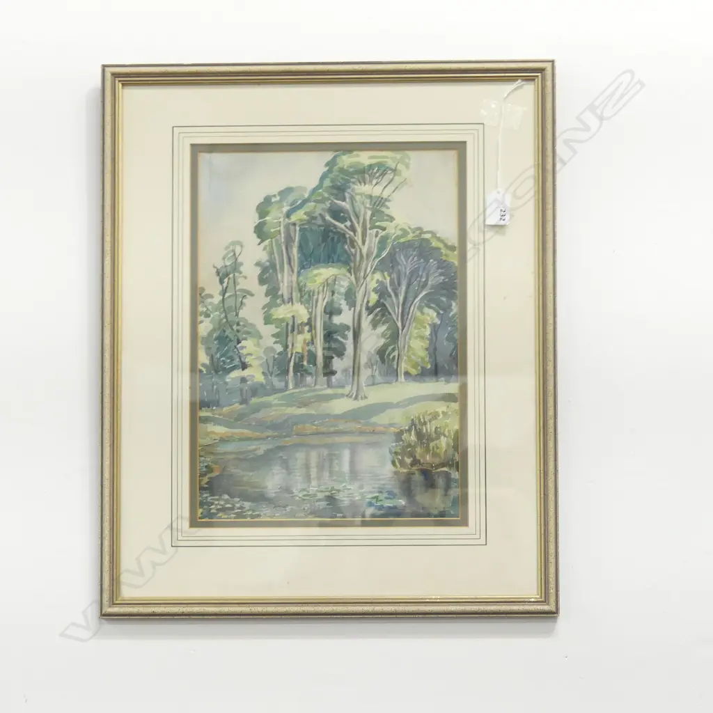 M. HOVELL, TREES, WC 1948 365x260mm Image 1++