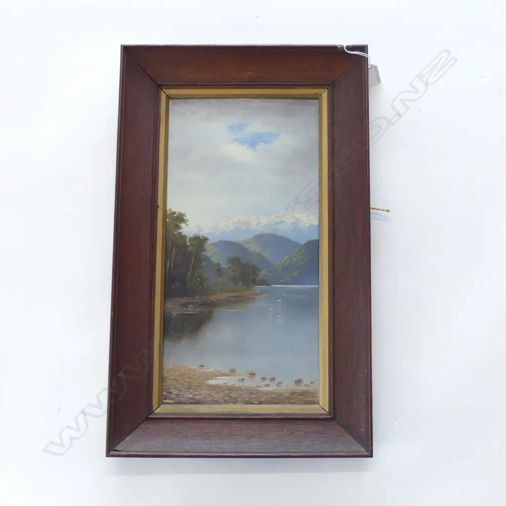 OIL ON BOARD S/I MOUNTAINS & LAKE H550 L350MM Image 1++