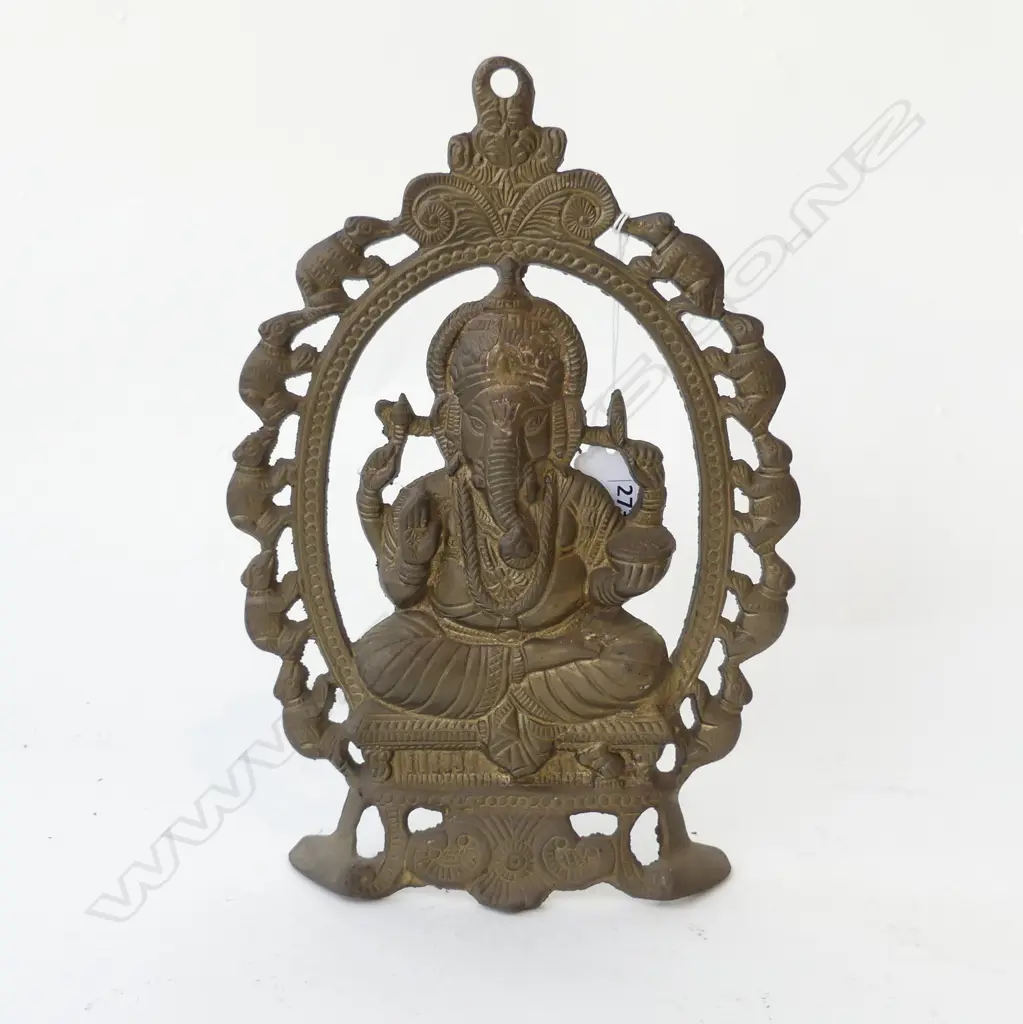 INDIAN BRASS STATUE OF GANESH H.280mm Image 1++