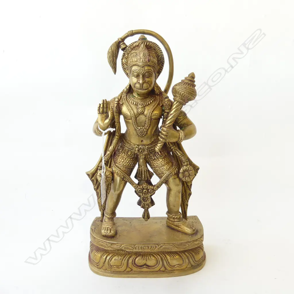 INDIAN BRONZE STATUE OF HANUMAN THE MONKEY GOD H.310mm Image 1++
