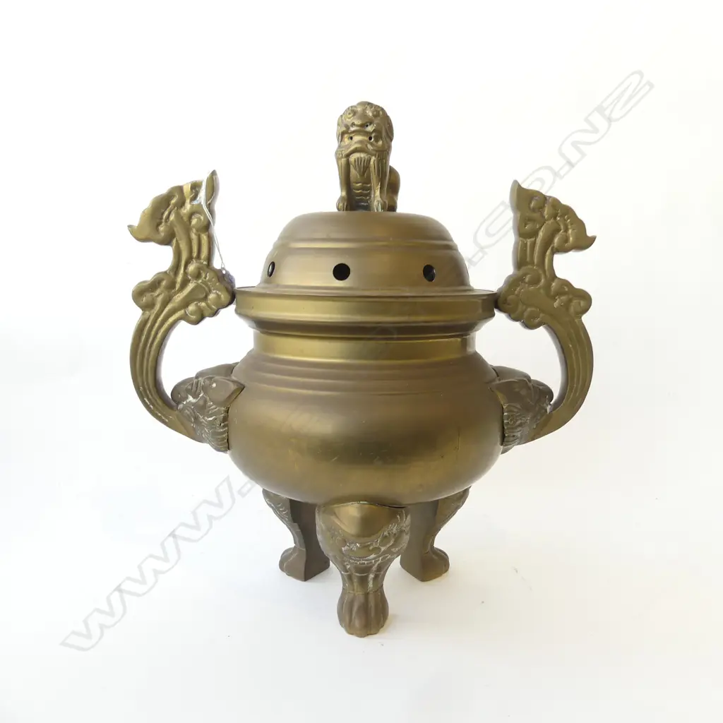 ORIENTAL BRASS INCENSE BURNER H.485mm Image 1++