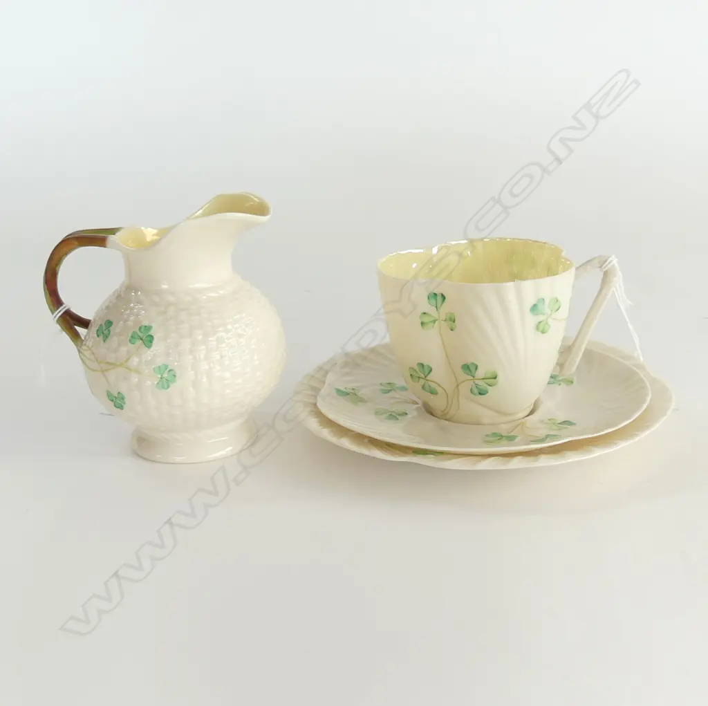 BELLECK CSP & JUG GREEN MARK H90MM Image 1++
