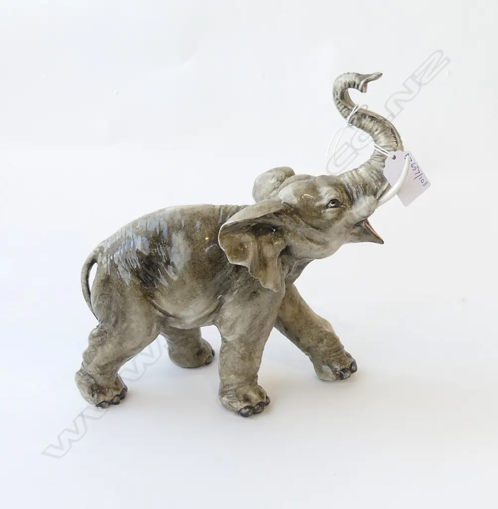 CAPIDEMONTE MODEL ELEPHANT RAISED TRUNK H240MM Image 1++