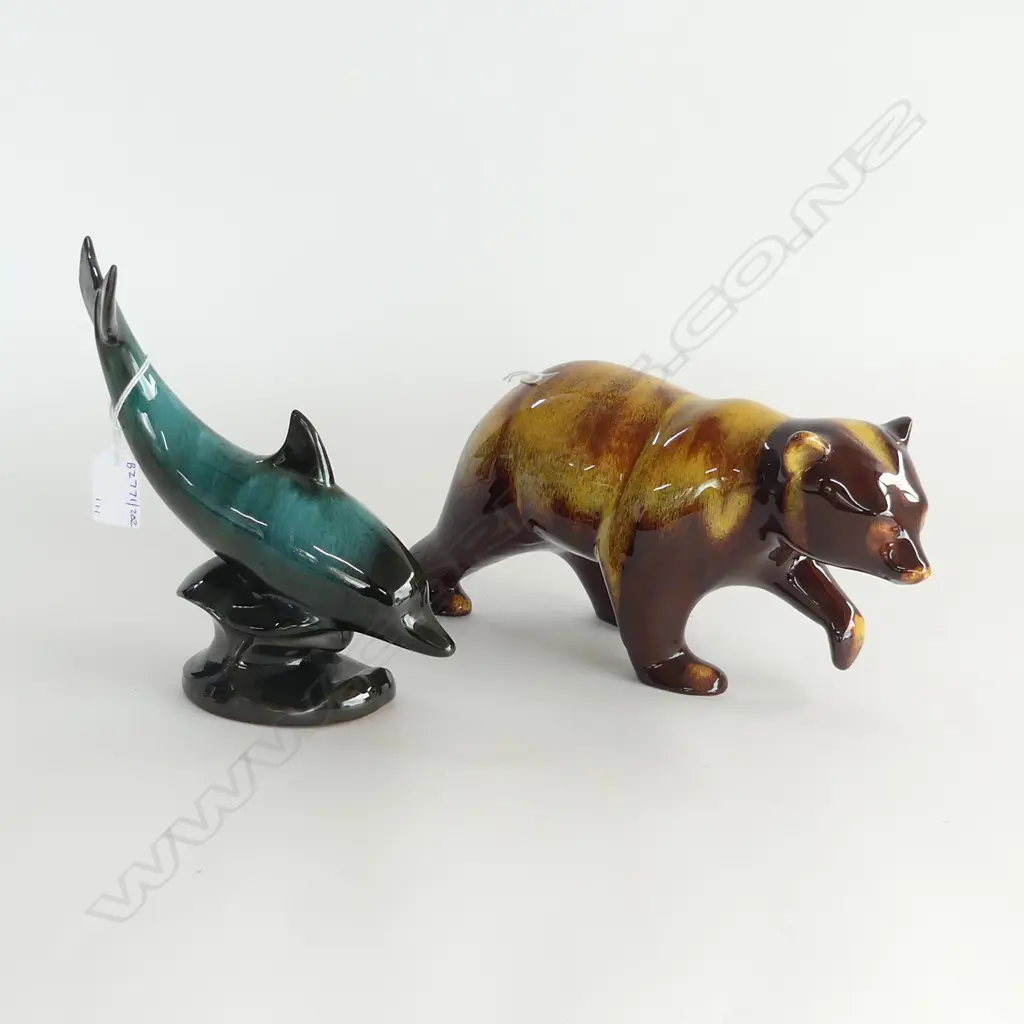 BLUE MOUNTAIN GRIZZLY BEAR BROWN & TAN L280MM & GREEN DOLPHIN L200MM Image 1++