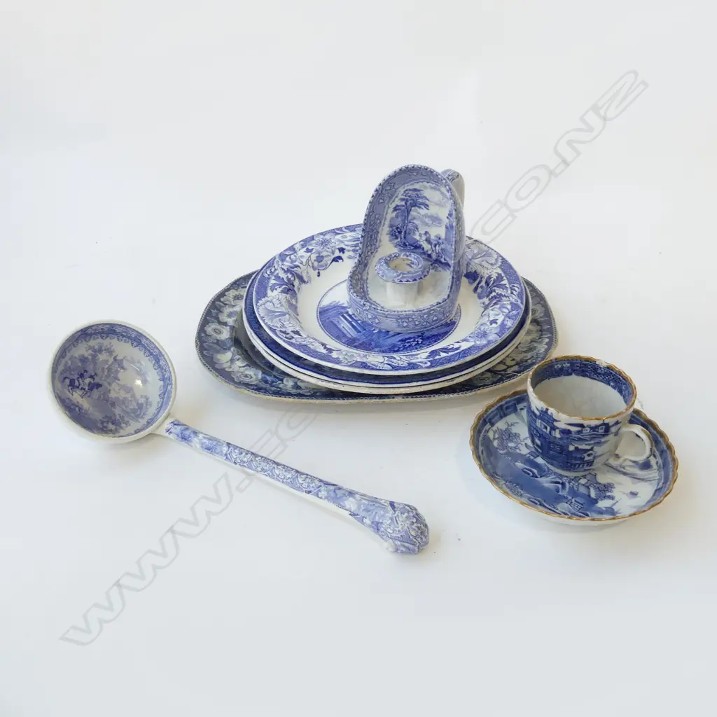 8 PCES B/W CHINA; ASHET 240x320mm AF, C/S, CAMBERSTICK, LADLE, 3 PLATES 255mm dia repairs Image 1++