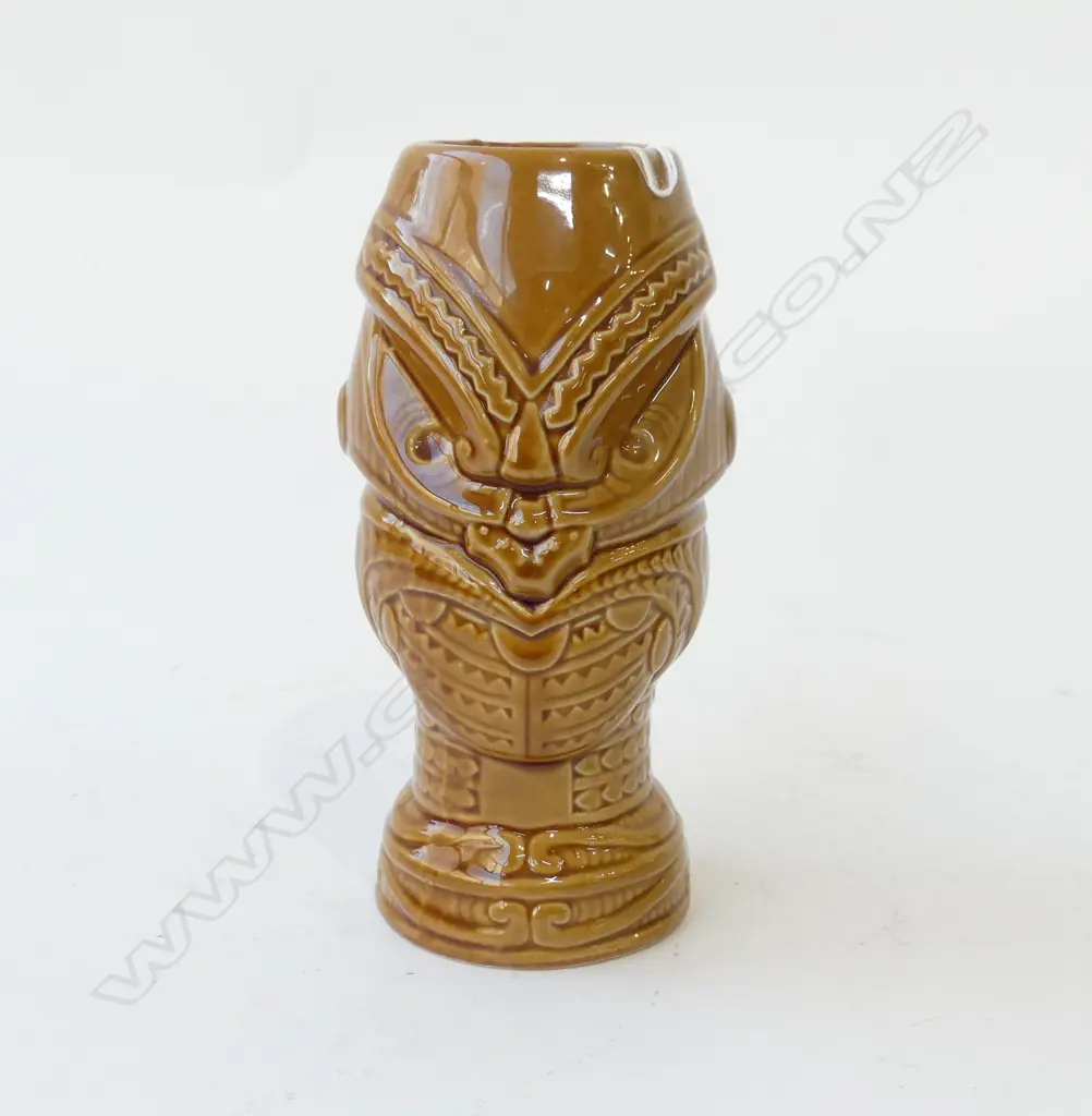HEAD HUNTER BROWN GLAZED TIKI MUG H.170mm Image 1++