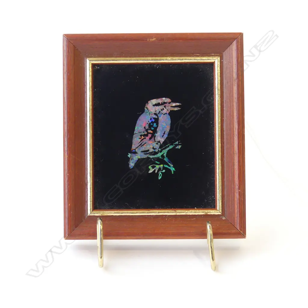 AUSTRALIAN OPAL SET INTO SMALL PICTURE FRAME 7.5 X8.5 CM Image 1++