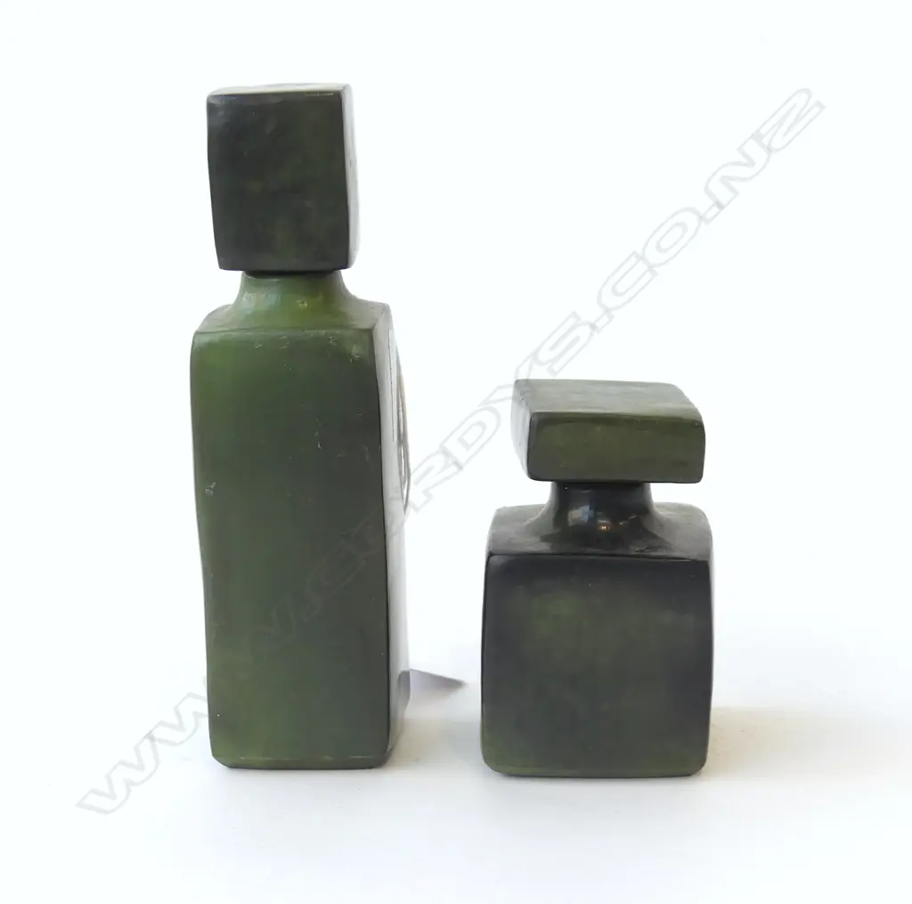 2 ROBYN STEWART BURNISHED CERAMIC PERFUME BOTTLES H.150, 80mm Image 1++