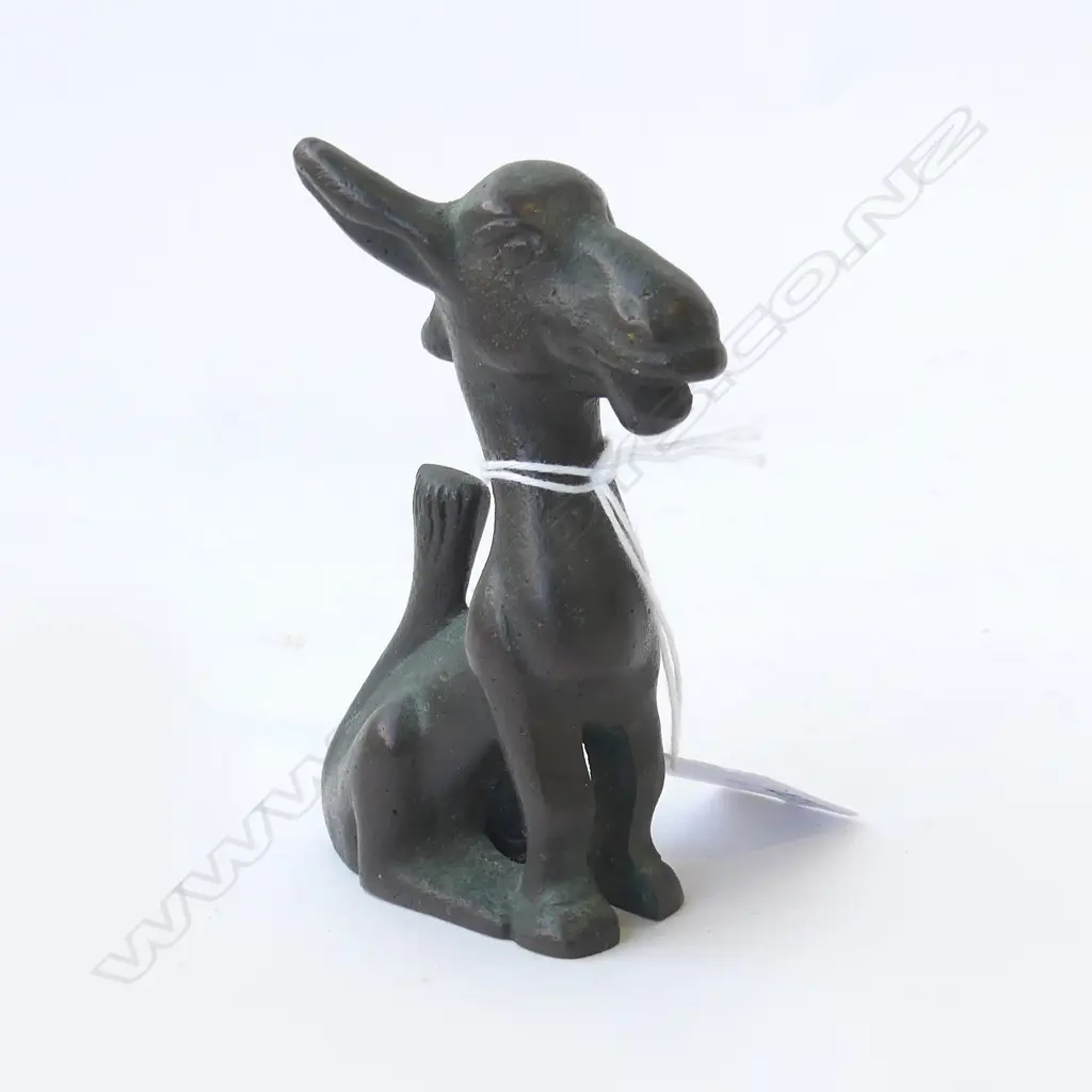 SMALL BRONZE ARTS & CRAFTS DONKEY H100MM Image 1++