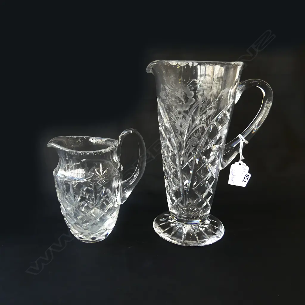 2 CRYSTAL JUGS H. 240mm Image 1++