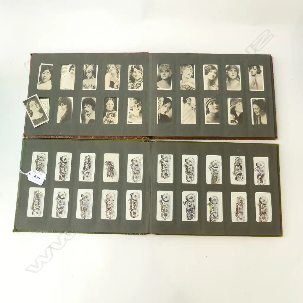 2 CIG CARD ALBUMS NZ ALL BLACKS, CRICKET & MOTORBIKES ETC Image 1++
