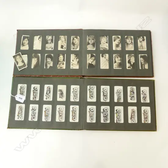 2 CIG CARD ALBUMS NZ ALL BLACKS, CRICKET & MOTORBIKES ETC