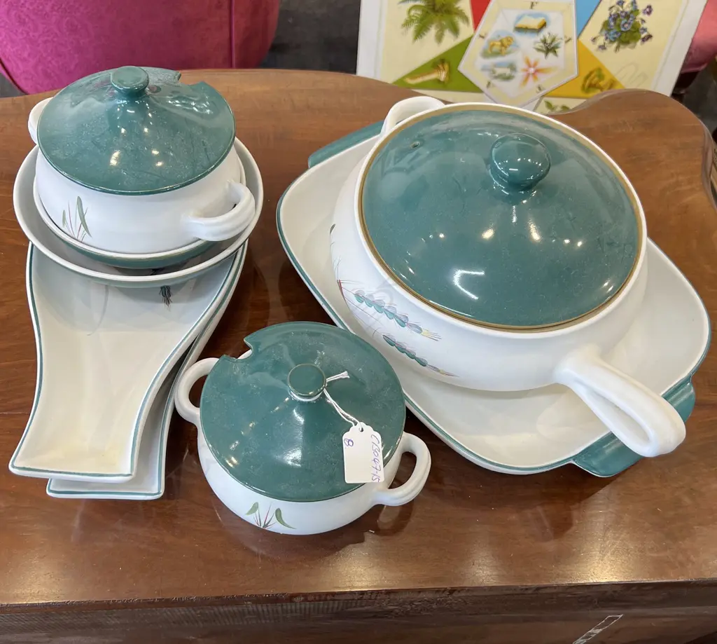 8 DENBY STONEWARE PIECES. some lidded Image 1++
