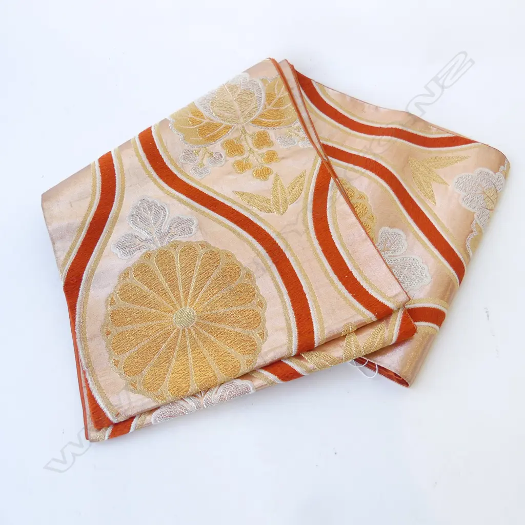 JAPANESE QUALITY VINTAGE HAND WOVEN SILK OBI Image 1++
