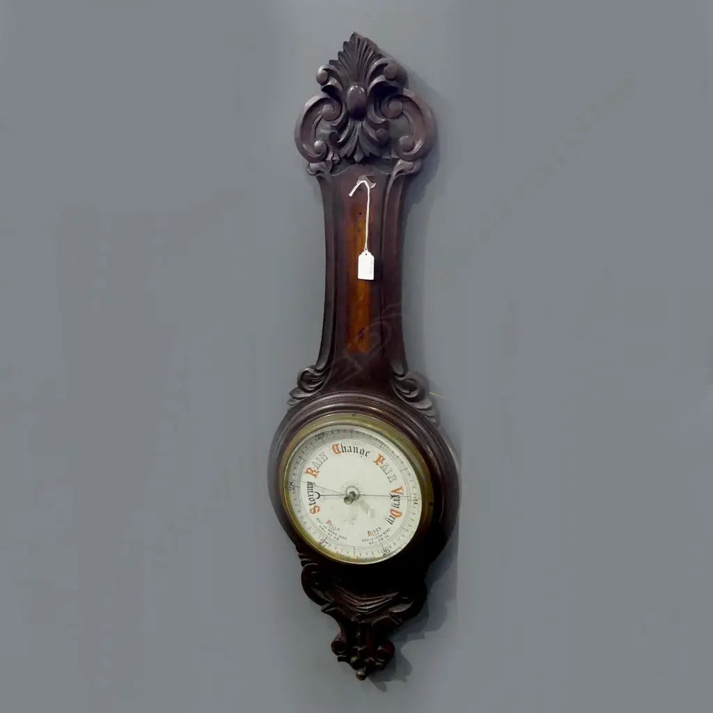 LARGE WALL BAROMETER THERMOMETER MISSING H900MM Image 1++