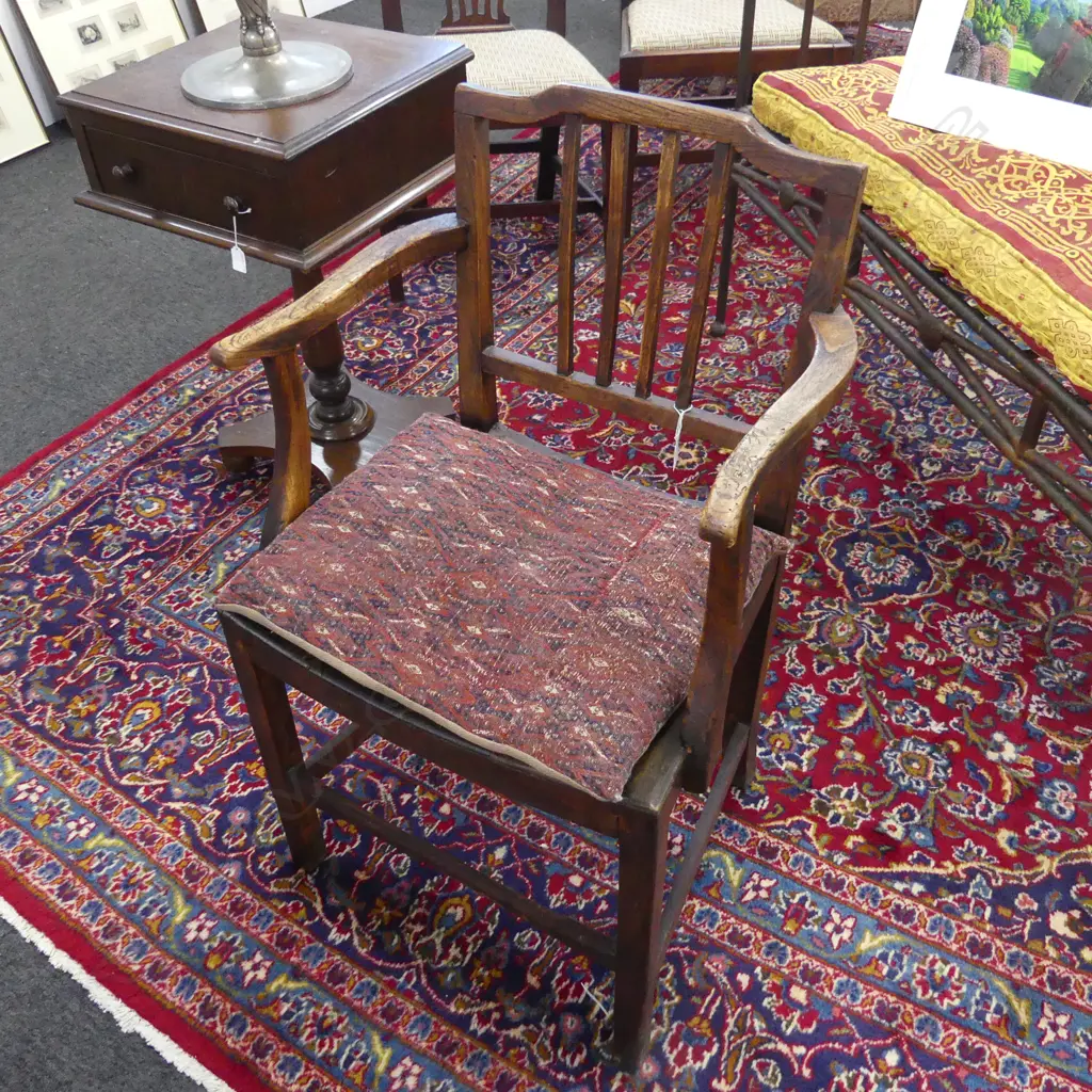 EARLY 19thC SHERATON FRUIT WOOD ARMCHAIR Image 1++
