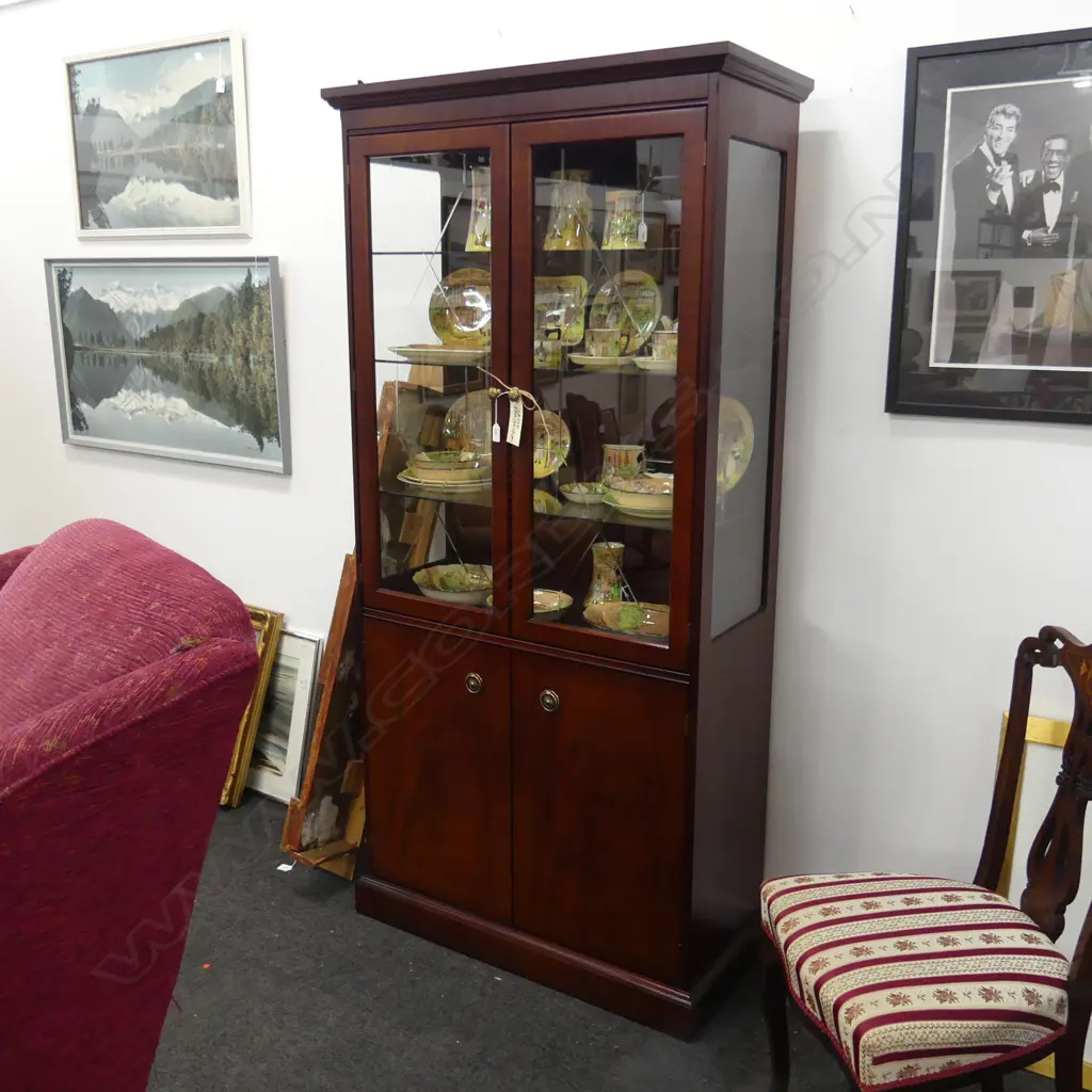 GEORGIAN STYLE DISPLAY CABINET 910x415x1880mm Image 1++