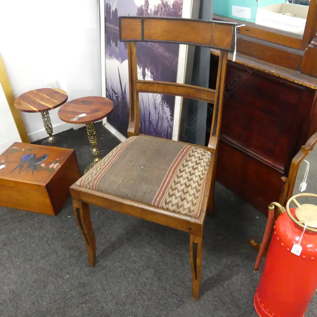 ANTIQUE DINING CHAIR w. KELIM SEAT Image 1++