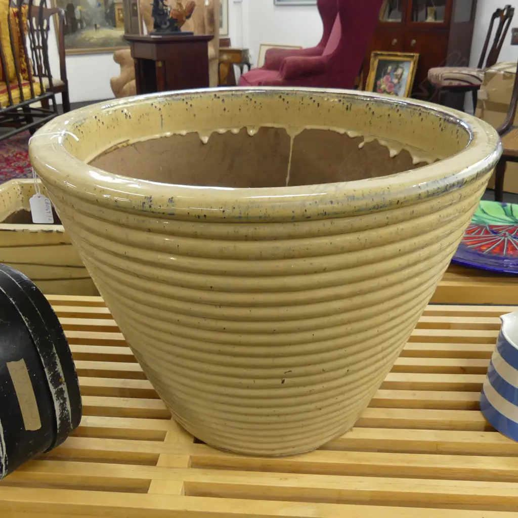 LG GLAZED GARDEN POT H.400mm, 550mm dia Image 1++