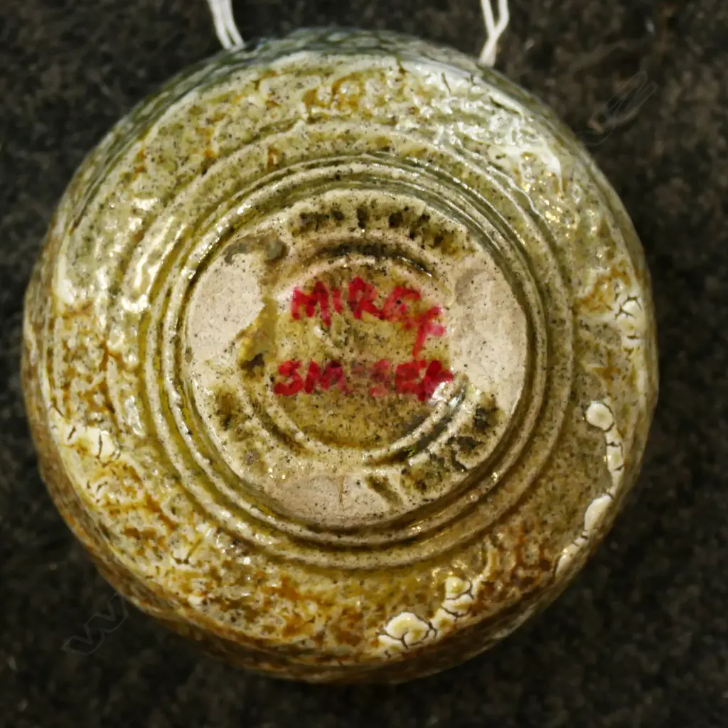 Attributed MIREK SMISEK SALT GLAZE BOWL named in pen to base kiln chips to base Dia.110mm Image 1++