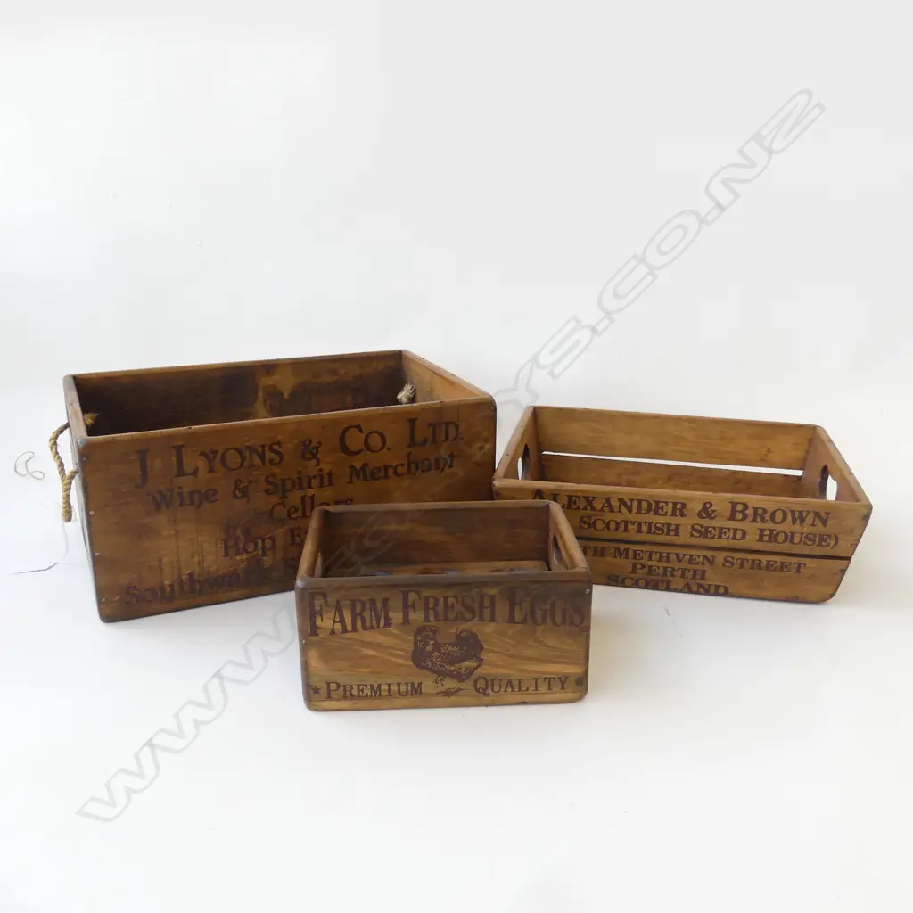 3 WOODEN BOXES W.350mm Image 1++