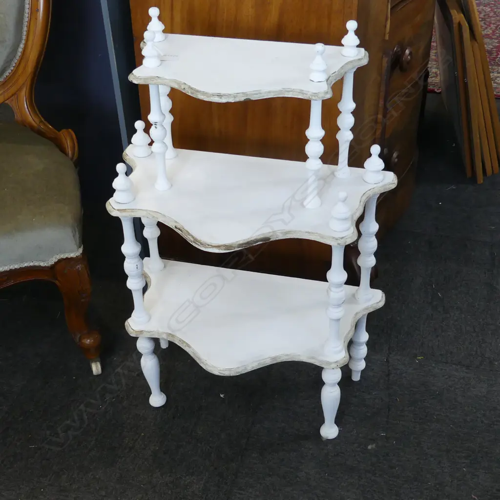 3 TIER WHITE PAINTED WHAT NOT H.775mm Image 1++
