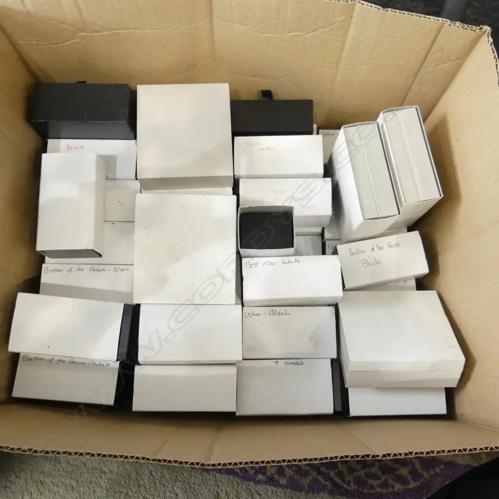 ASST. WEDDING THEMED CUFFLINKS, BOXED Image 1++