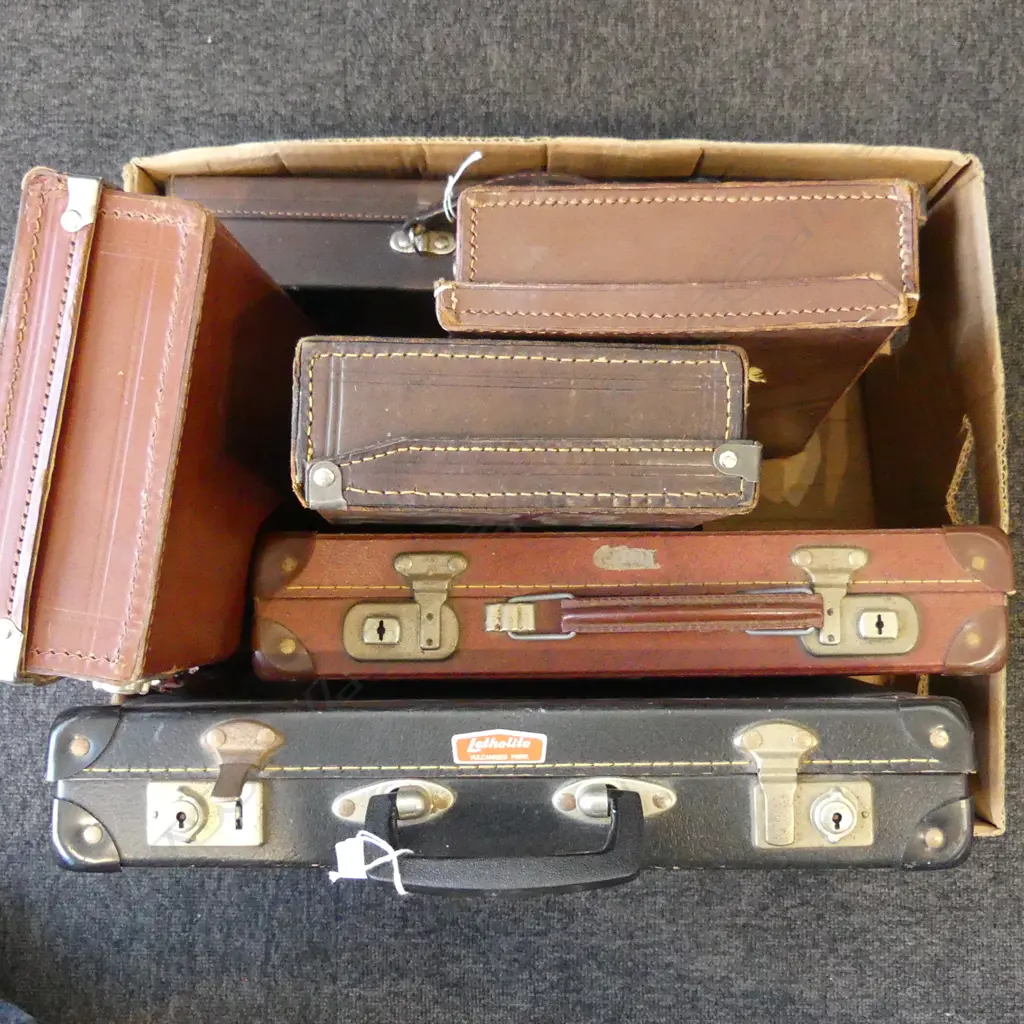 SIX FREEMASONS CASES, FIVE LEATHER ONE BOARD.  Image 1++