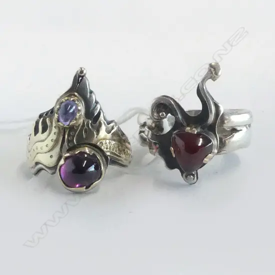 2 925 & TOURMALINE RINGS 16.5gms