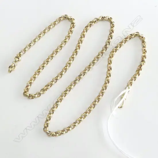 10CT YELLOW BELCHER GOLD CHAIN WITH 9CT CLASPS L.630mm 24.9gms