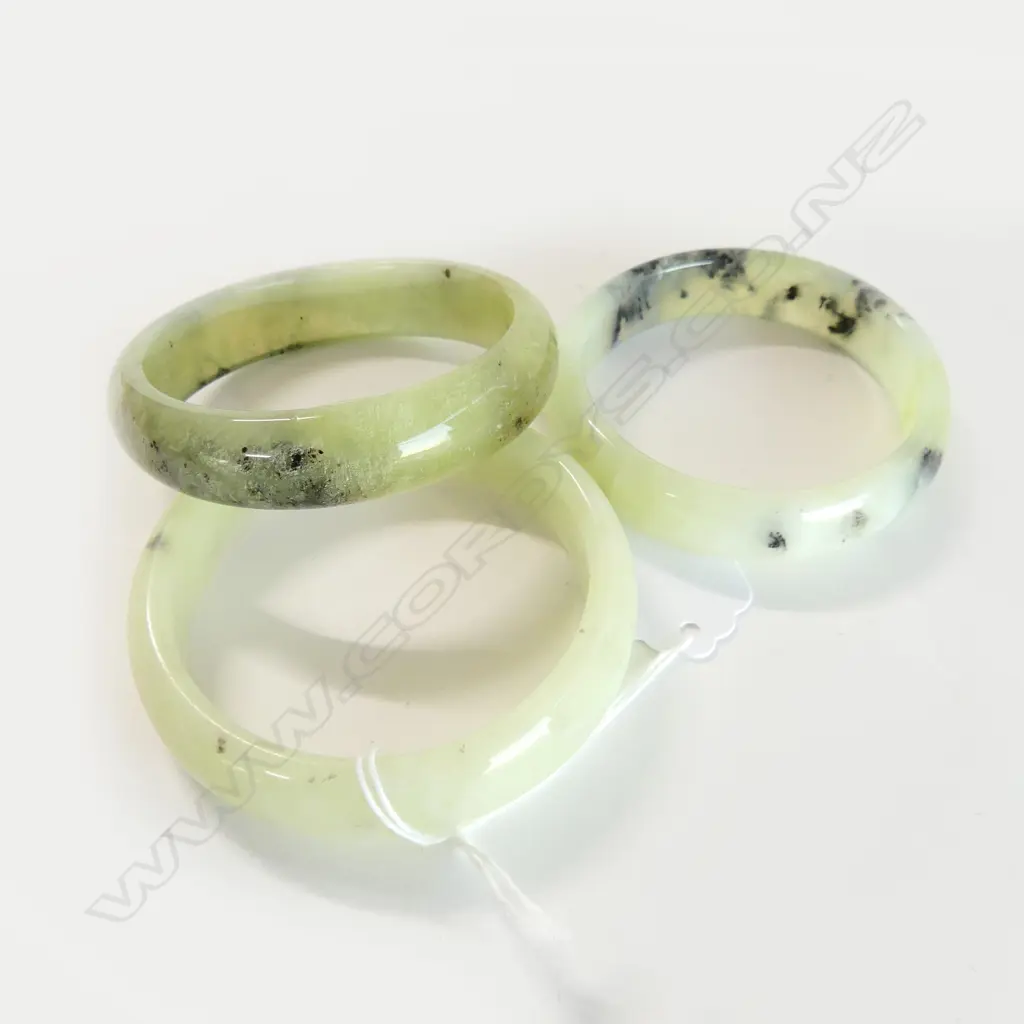 3 JADE BANGLES Image 1++