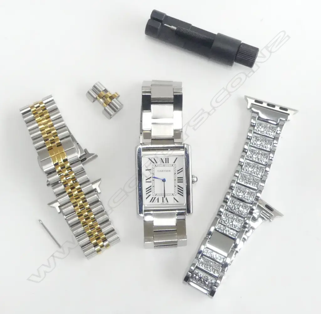 GENTS S/S WRIST WATCH + 2 STRAPS Image 1++