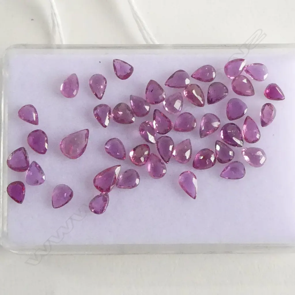 10CT FACETED RUBIES - PEAR / DROP SHAPE Image 1++