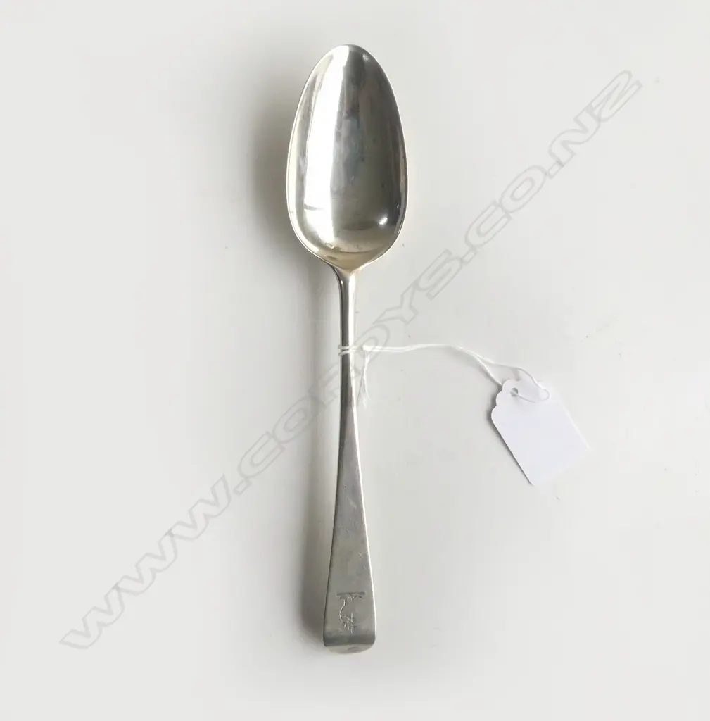 EARLY GEORGE II SILVER BOTTOM MARKED TABLE SPOON 60gms by London 1775? Thomas Wallis I  Image 1++